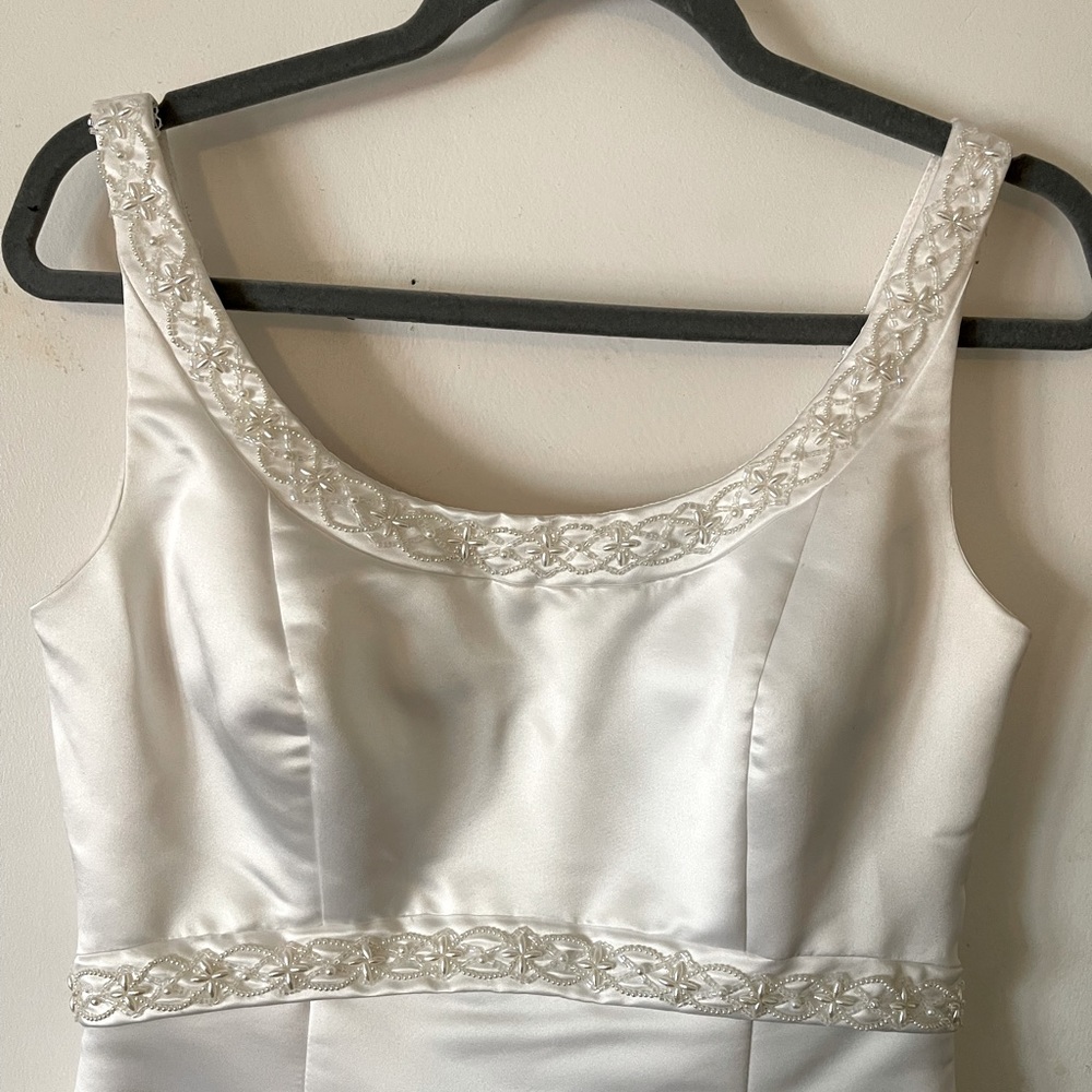 House of Bianchi Gown wedding prom formal wiggle dress beaded pearls sample